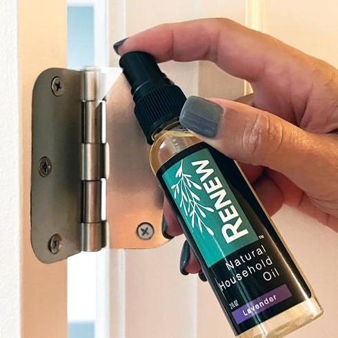 HMPURE Renew Natural Household Oil Lavender - Eco-Conscious All-Purpose Lubricant Spray with Lavender Scent for Doors