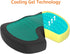 Amazon Basics Comfortable Seat Cushion for Office Chairs, Gel Enhanced Memory Foam, Non-Slip, Cooling Support for Long