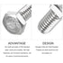 Hex Bolts 20Pcs (1/4-20x5/8") - 304 Stainless Steel UNC Fully Threaded Hex Head Screw Bolt for Furniture Repair, Silver