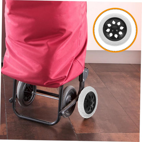 2pcs PartyKindom Heavy Duty Shopping Cart Wheels for Rolling Carts Dolly Wheels Replacement Pu Plastic Load-Bearing