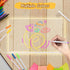 Bvdfgk LED Note Board with Colors for Kids, Acrylic Dry Erase Board with Light up Stand and 7 Highlighter Pens