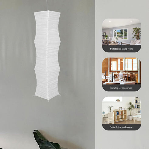 IMIKEYA Japanese Paper Floor Lamp Shade: Foldable Papers Lampshade Cover Replacement Modern Minimalist Standing Light