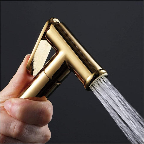 IIUUAYUVI Set ToiletSprayer Golden Circle HandheldSprayer -Premium Pressure-Free Spray Gun Blackwater Shattaf Baby
