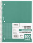 Mead Spiral Notebook, 1 Subject, Graph Ruled Paper, 7-1/2" x 10-1/2", 100 Sheets, Green