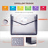 Waterproof Transparent Plastic File Folders, Expandable File Organiser - Large Capacity A4B4 File Wallet for