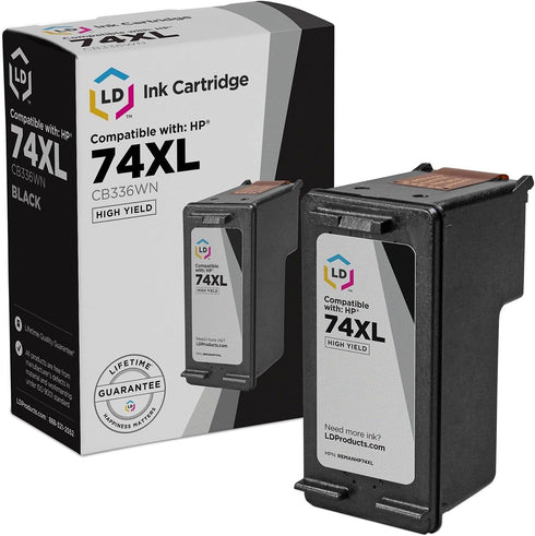 LD Remanufactured Ink Cartridge Replacement for HP 74XL CB336WN High Yield (Black) for HP D4260 D4360 D4363 D4368 D4280