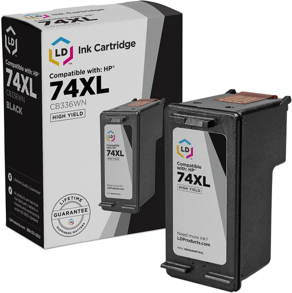LD Remanufactured Ink Cartridge Replacement for HP 74XL CB336WN High Yield (Black) for HP D4260 D4360 D4363 D4368 D4280