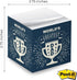 World's Greatest Dad Sticky Note Cube, 2.75" Memo Block, Printed on 4 Sides, Father's Day Blue Modern Design