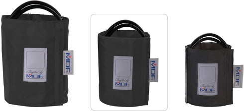 MDF Instruments Latex-Free Large Adult Replacement Blood Pressure Monitor Cuff D-Ring - Double Tube - Black (MDF2080460D-11)