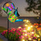 Solar Watering Can with Lights, Waterproof Solar Lantern with Butterfly Shepherd Hook,