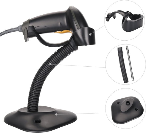 Goose Neck Hands Free Adjustable Barcode Scanner Stand - Desk Support Holder
