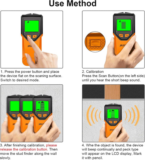 5 1 Stud Finder Wall Scanner - in Stud Finder Tool w/Smart Chip and HD LCD Display, Stud Detector Beam Finders for the