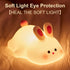 Beszeith Dimmable Big Face Rabbit Silicone Night Light for Kids,Cute Animal Lamp, Easter Rabbit,Gifts Light up Bunny
