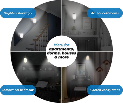 2 Pack 4 100 Westek LED Battery Operated Wall Sconce, - Hour Auto Shut-Off Wireless Wall Sconce, Lumens - Easy Install