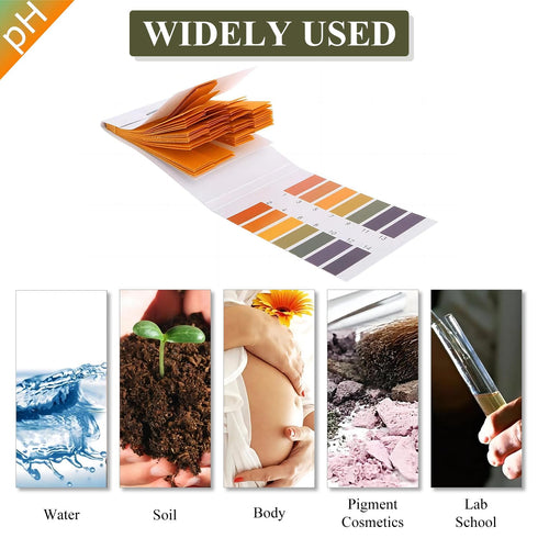 Bettomshin 15 Packs of 1200 Strips PH 1-14 Test Paper, Litmus Strips Tester for Garden Testing