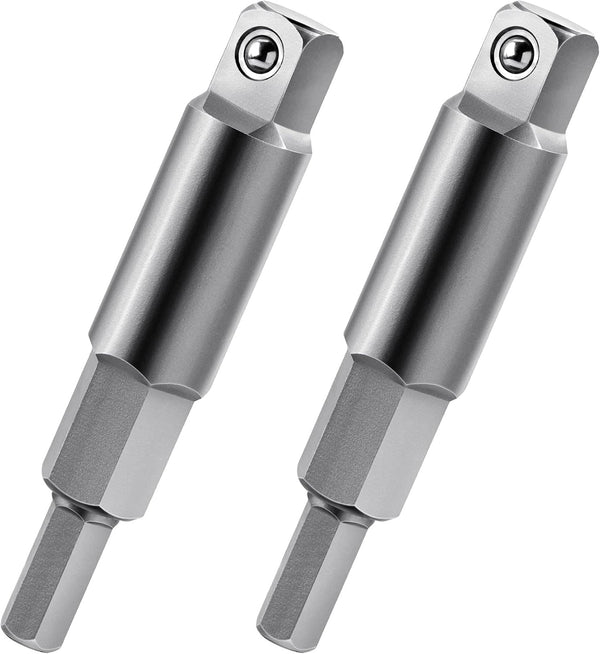 ANCIRS 2 Pack 3/16 to 5/16 Service Wrench Hex Key Adapter Kit for HVAC Valve Opener, Silver Finish