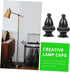 TEHAUX 2pcs Modern Decorative Lamp Finial Knob for Lighting Simple Installation Black Aluminum Shade Accessory
