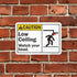 SmartSign Aluminum “Caution - Low Ceiling, Watch Your Head” Sign, 7" x 10" (S2-0527-AL-10)