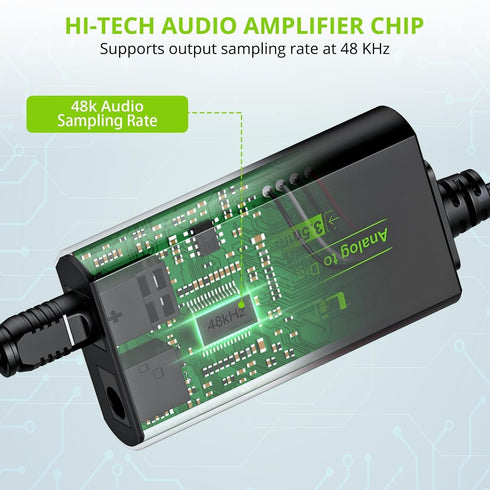 3.5mm 3.5mm LiNKFOR to SPDIF Converter Analog to Digital Audio Adapter for Enhanced Sound Toslink Optical Output
