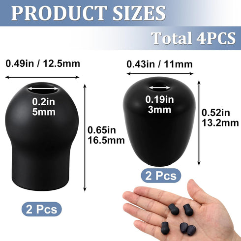YALOJE 4pcs -2 Stethoscope Ear Tips Replacement, Silicone Stethoscope Ear Pieces, Noise Reduction Earplugs Soft-Sealing