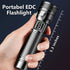 Gotellx Rechargeable LED Flashlights with Digital Power Display, Zoomable High Lumens Bright EDC Flashlight with USB C
