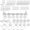 53106 Pegboard Hook Assortment Set, 50 Piece Heavy Duty Hooks for Tools, Garage & Workshops