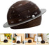 Wooden Rotating Perpetual Desk Calendar with Vintage Earth and Planet Design, Minimalist Office and Home Desktop