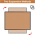 Board2by Cork Board Bulletin Board 24“ x 18”, Black Wood Framed Corkboard for School, Home & Office with 16 Push Pins.