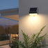 Solar Fence Light Outdoor, 4000K 3000K Solar Wall Lights with Motion Sensor,