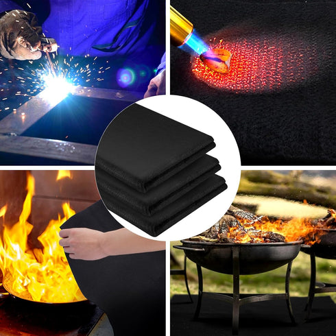 Carbon Felt Welding Blanket Fireproof - 20" X 20" Heat Resistant Fabric for Plumbing Brazing