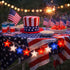 Generic 4th 6.56 Red White Blue Star Shaped String Lights, Independence Day Star Lights for of July Decoration, Ft