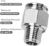 Push to Connect Fitting - 304 Stainless Steel Male Straight 1/2" Tube OD x 1/4" NPT