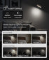 360Rotate (1 Pack Wood LED Wall Sconce Magnetic Wall Mounted Lamp Brightness Adjustable Night Lights Rechargeable