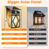 2 Pack 3 IP65 E26 Bulb Solar Porch Lights Outdoor, Dusk to Dawn & Motion Sensor Solar Wall Light with Lantern Shape