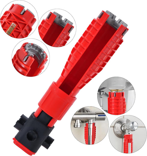 KUZIUA 25 1 Upgrade All in One Wrench Tool for Faucet and Sink, Faucet and Sink Installer with Useful Gadgets