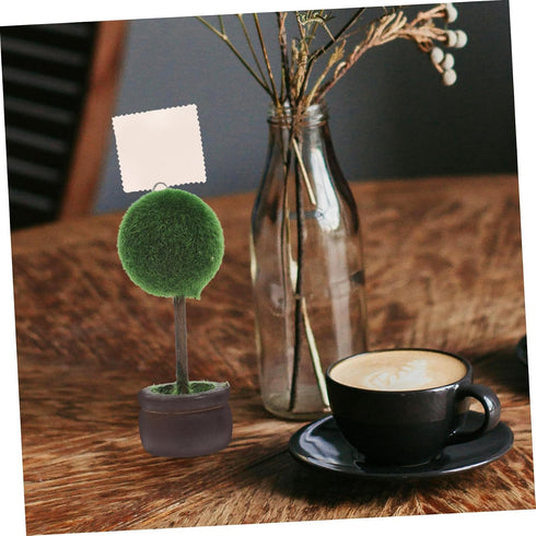 2pcs Elegant Mini Potted Plants - Greenery Table Photo Holders