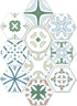 10 Pcs Hexagon Non-Slip Floor Sticker for Home Decor, Peel and Stick Self-Adhesive Wall Sticker, 7.9x9.1inch
