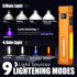 COSMOING 1800 9 Rechargeable EDC Flashlight, Lumens Flat Flashlight Mode with White LED/UV/RGB Modes, Magnetic Clip-on