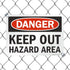 SmartSign "Danger - Keep Out, Hazard Area" Sign, 10" x 14" Plastic