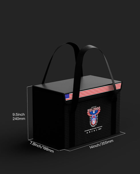 HulkGoo 12V 100Ah LiFePO4 Box(14 9.5 7.8inch) Lithium Battery Fireproof Safe Bag Large Capacity Explosion-Proof