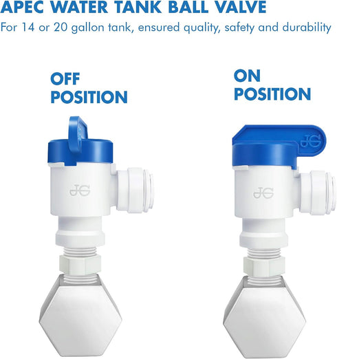 (3/4" 3/8" APEC Water Systems Tank Ball Valve NPTF, Output)