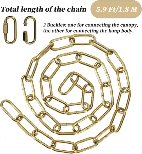 5.3 Inches 5.9 Heavy Duty Light Fixture Canopy Kit Diameter & Feet Chain Ceiling Mounting Hardware for Pendant Light