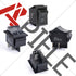 APIELE 3Pcs 2 Position Rocker Toggle Switch - ON/Off AC 125V/20A 250V/16A for Boat DPST 4 Pins KCD2-201 (Black)