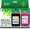 TEINO 901 Ink Cartridges Remanufactured Replacement for HP 901 901XL for OfficeJet J4680 J4580 4500 Series