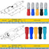 100 Pcs Bullet Connectors Kit, Insulated Bullet Connectors Terminals Female and Male, Electrical Marine Bullet Crimp Automotive Wire Connectors Terminals
