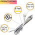 Clear Lamp Cord - 8 Feet Length Silver Replacement Lamp Cords for Lamp Repair, DIY Project, Rewire Electrical Cable