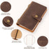Leather Small Travel Journal Notebook, Vintage Daily Journal notebook Lined Paper, Handmade Mini Leather Notepad for Women & Men(2 pack/brown*2) by Fasjosma