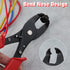 Strain Relief Crimper, Anti-Rust Low Carbon Steel Electrical Pliers for Power Cable Fasten Wire Tool