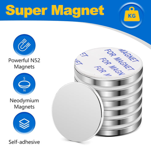LOVIMAG Neodymium Fridge Magnets, 25x2mm Waterproof Rare Earth Magnets, 20 Pack for Craft and DIY