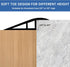 Floor Transition Strip Self Adhesive for Vinyl Door Threshold, Carpet Edging Strip from 2/5" to 3/5" (White, 3.3 Ft)